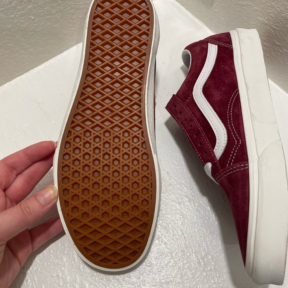 Vans Suede Sneakers in Burgundy and White never worn - Picture 10 of 13